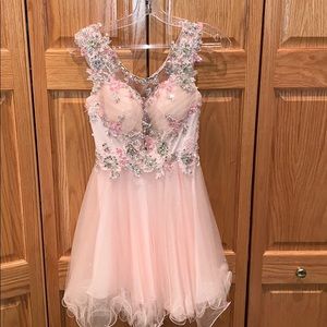 Stunning pink prom dress